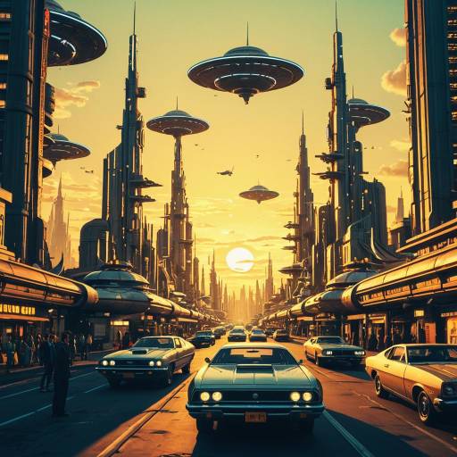 Retro-Futuristic Cityscape on Venus