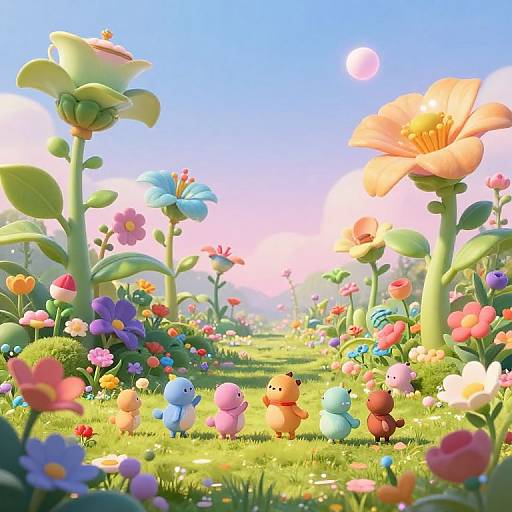 Whimsical Giant Teap Garden Fantasy