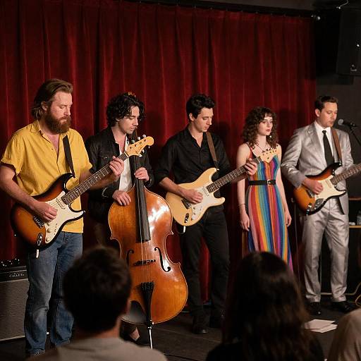 Retro Band Performance on Stage