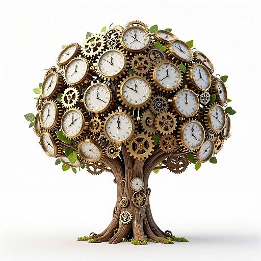 Surreal Clockwork Tree of Time