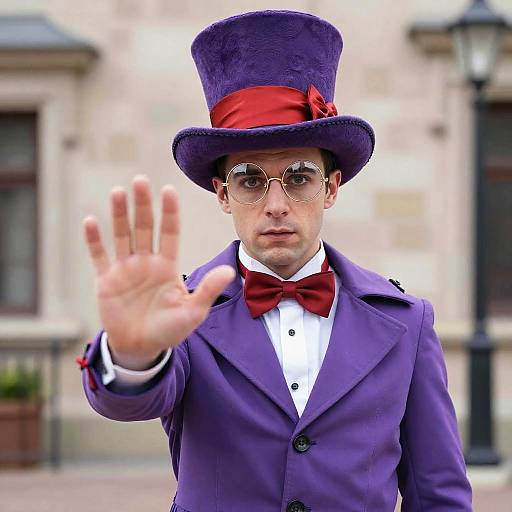 Mad Hatter Costume Stop Gesture