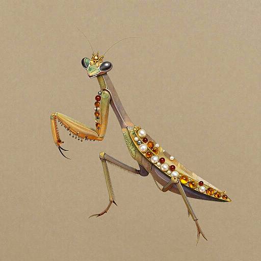 Jewelled Harlequin Mantis Illustration