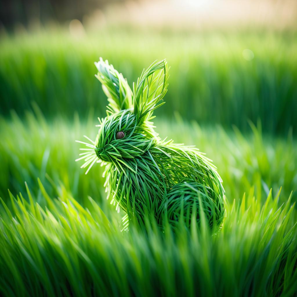 Ethereal Grass Rabbit in Dreamy Light