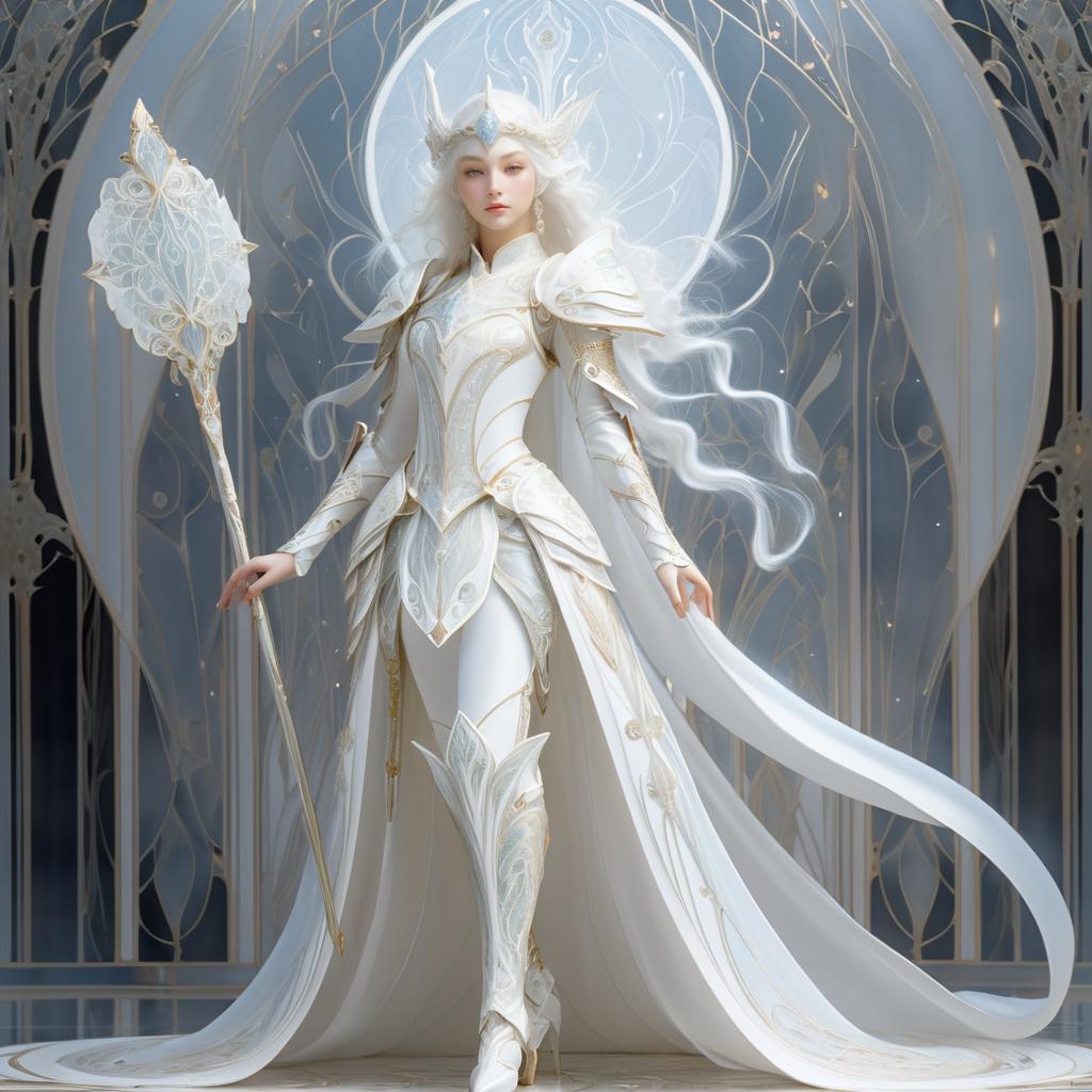 Ethereal Elf in Elegant Armor Portrait