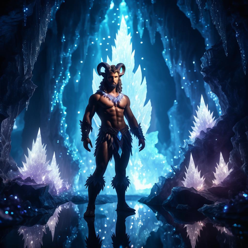 Majestic Satyr in Crystal Cavern