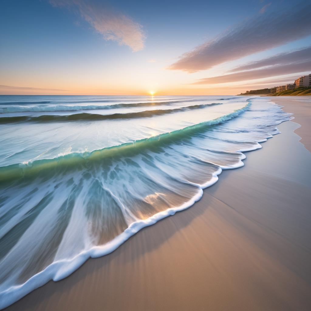 Serene Sunrise at Deserted Beach