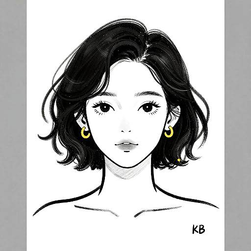 Minimalist Portrait of Young Woman