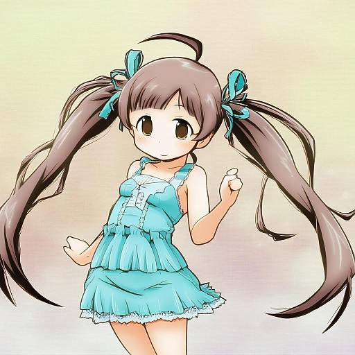 Illustration of Hakozaki serika, idolmaster in the style of Mawaru (mawaru)