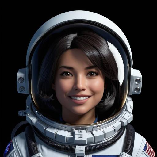 Smiling Female Astronaut Portrait