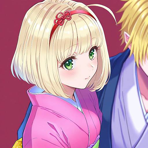 Illustration of Moriyama shiemi, ao no exorcist in the style of Yuri kyanon