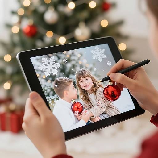 Add Christmas Background to Photo