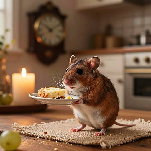 Cozy Candlelit Country Kitchen Mouse
