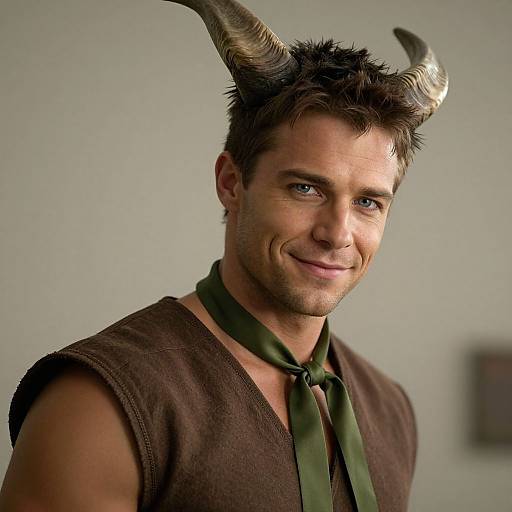 Rugged Fantasy Man with Horns