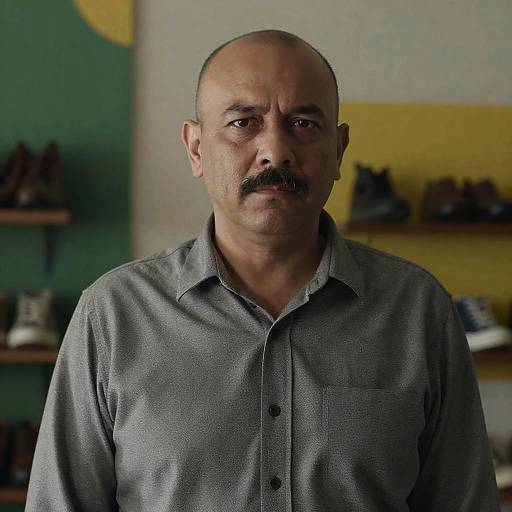 Serious Middle-Aged Man in Stylish Room