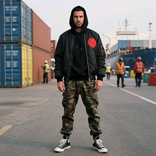 Confident Man in Urban Casual Wear