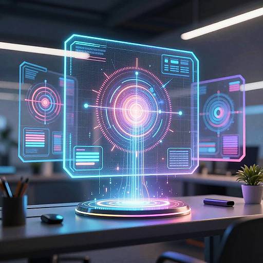 Futuristic AI Digital Art Studio