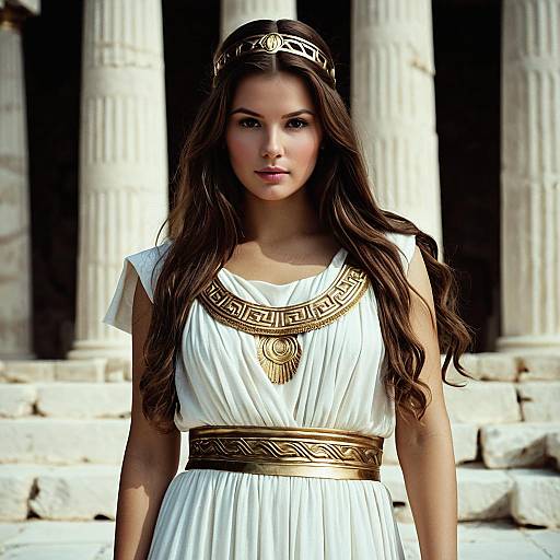Realistic Athena in Ancient Greek Dress