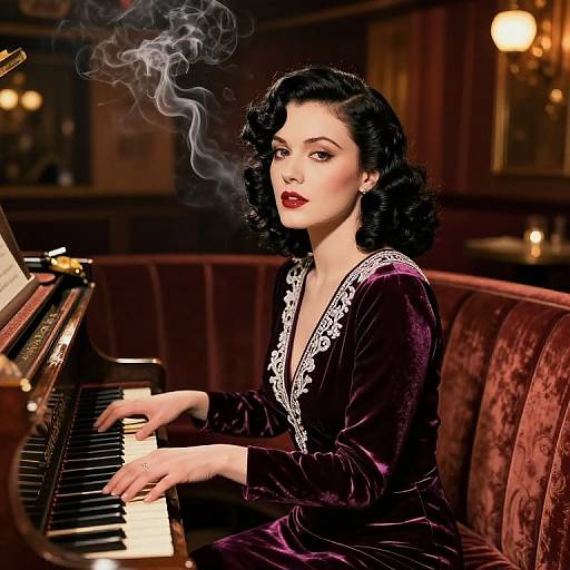 1930s Glamorous Piano Lounge Singer