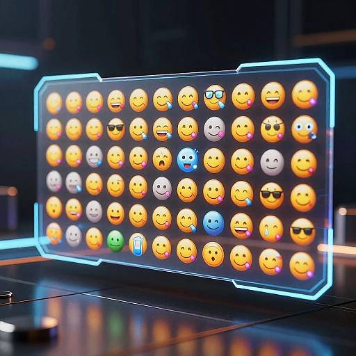 Futuristic Emoji Interface Design