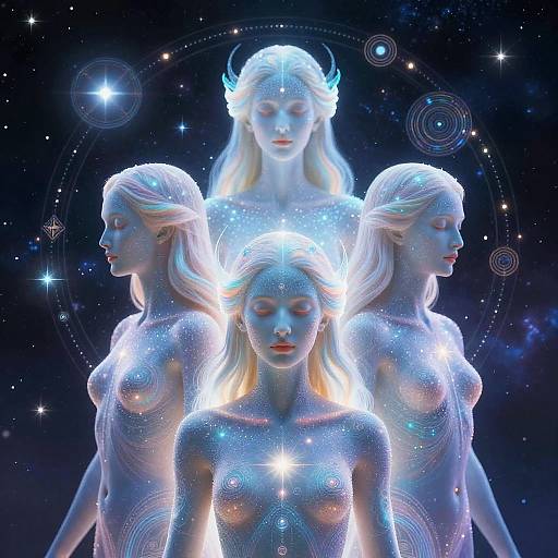 Ethereal Pleiadian Cosmic Beings Art