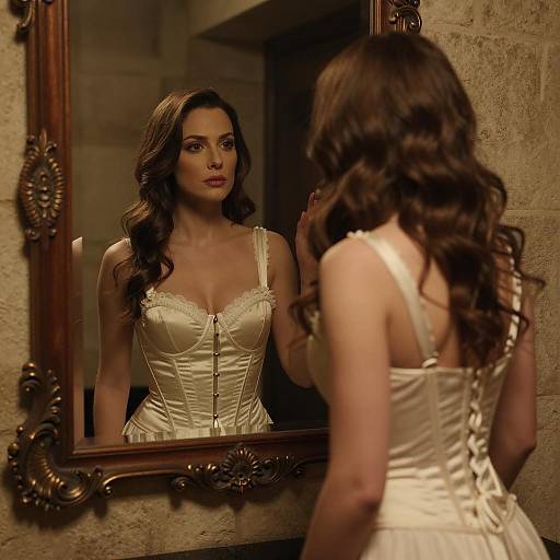 Reflective Elegance: A Woman's Portrait