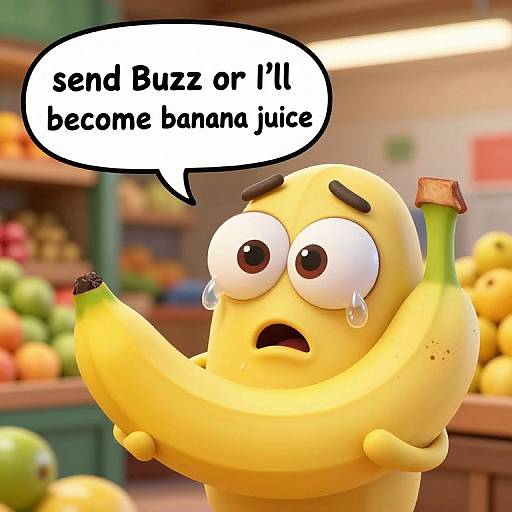 3D Blender Style Homeless Banana