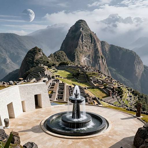 Futuristic Colonial City in Megalithic Setting