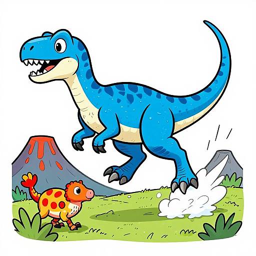 Blue the Raptor Dynamic Coloring Page