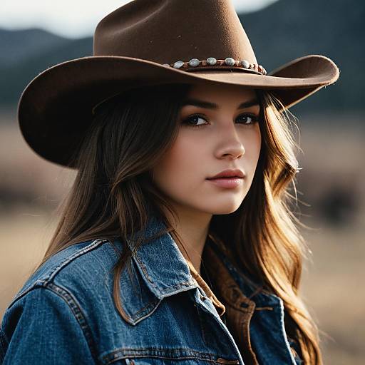 Realistic Portrait of a Girl Outlaw