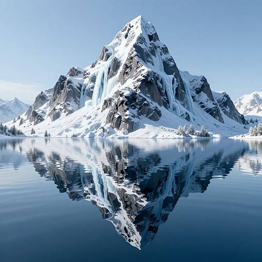 Surreal Inverted Mountain Landscape