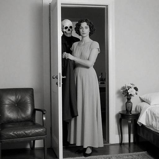 Mysterious Encounter in a Doorway