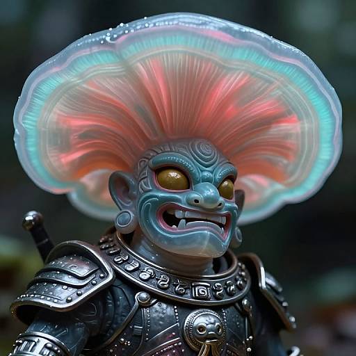 Hyperrealistic Organic Reptilian Creature Closeup