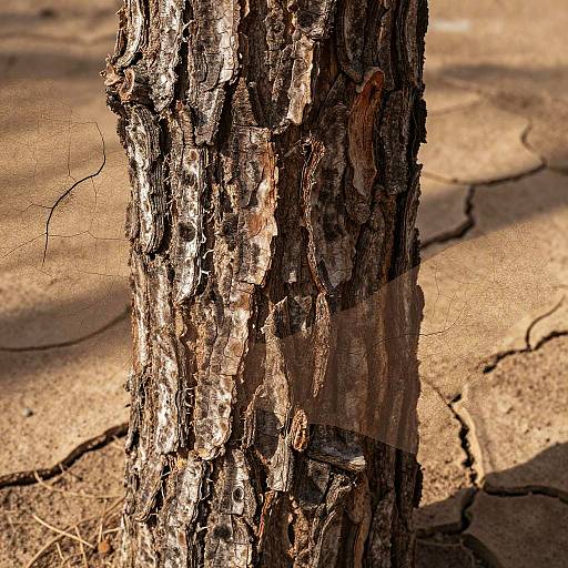 Abstract Blend of Bark and Desert