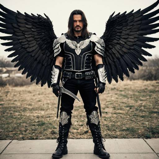 Warrior Angel Costume in Outdoor Setting