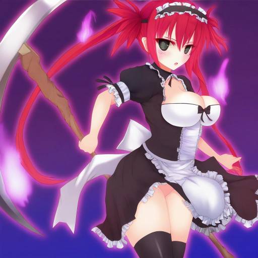 Illustration of Airi (the infernal temptress), queen's blade in the style of Okuri banto