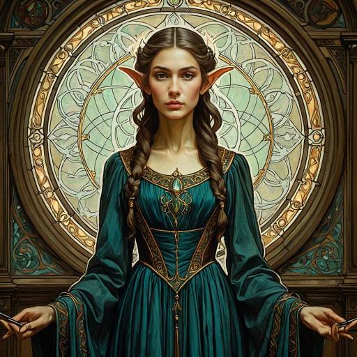 Elegant Scholarly Elf in Renaissance Style