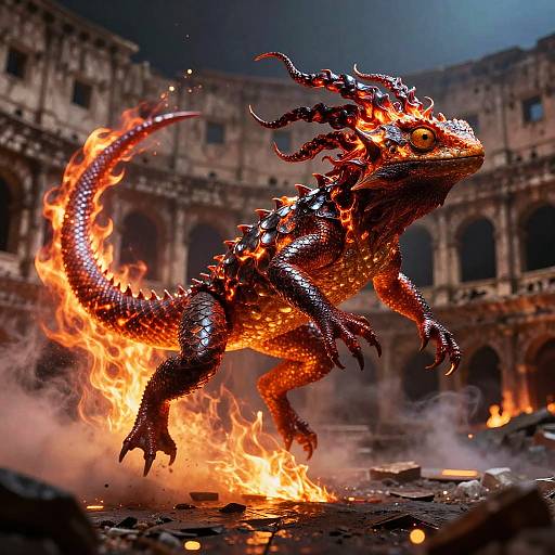 Ember-Lizard in Ruined Coliseum