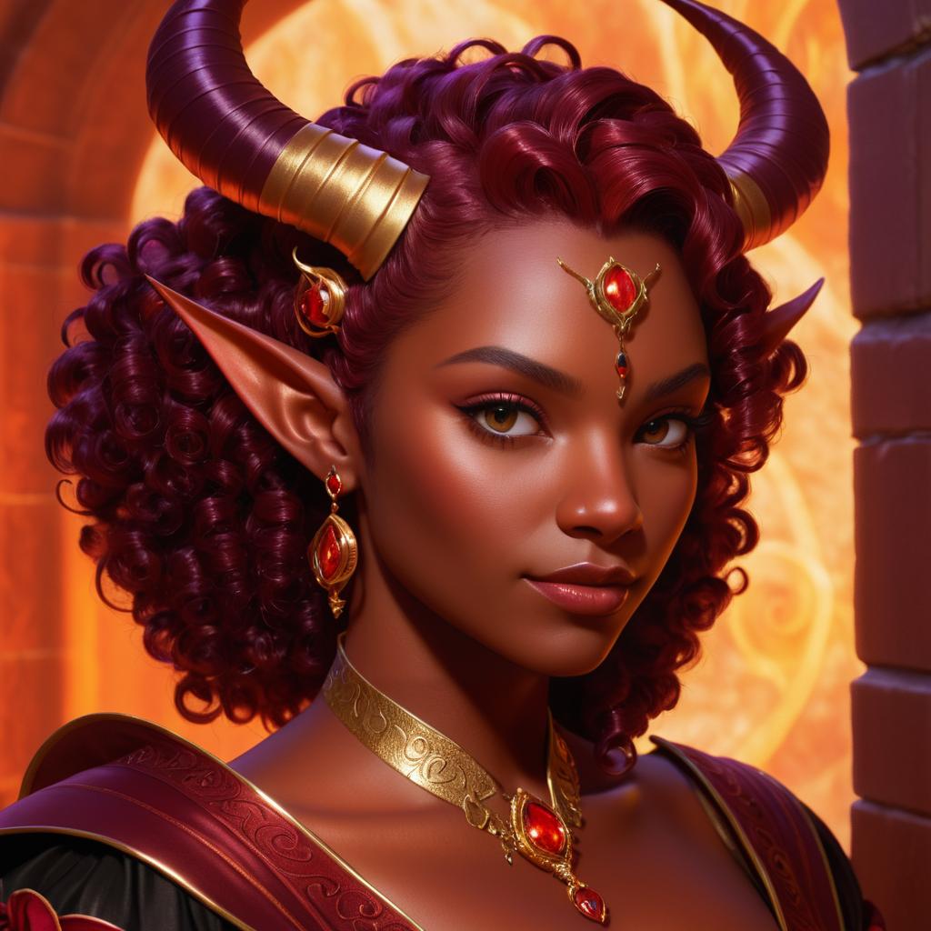 Seraphina: The Enigmatic Tiefling Bard