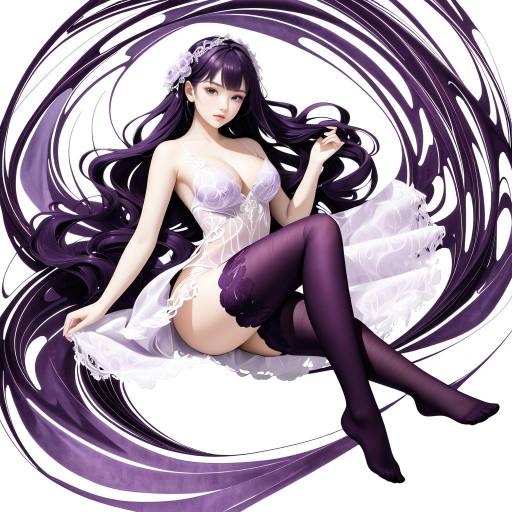 Elegant Girl in Lingerie with Lace Elegant Girl in Lingerie with Lace