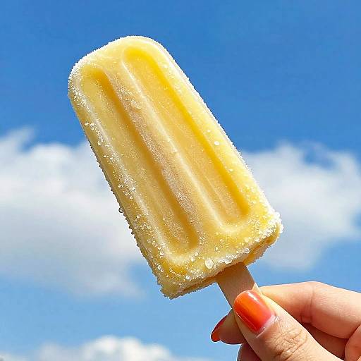 Close-Up Vibrant Banana Popsicle