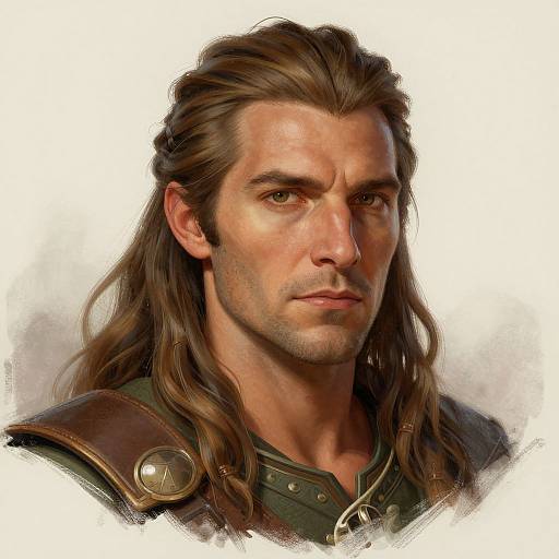 Close-Up Human Druid Portrait