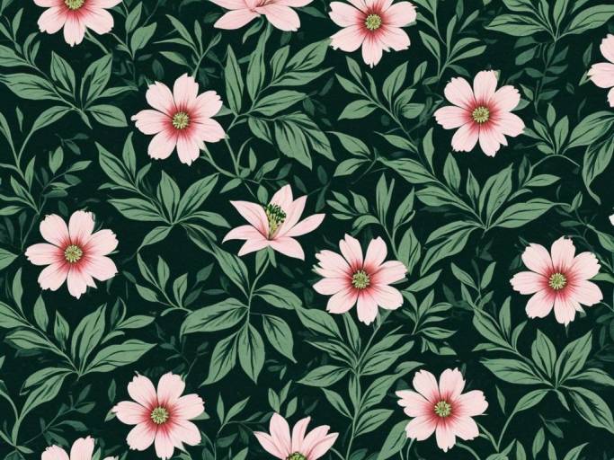 Soft Pink Floral Wallpaper Design