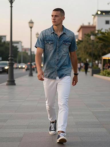Golden Hour Denim Street Style