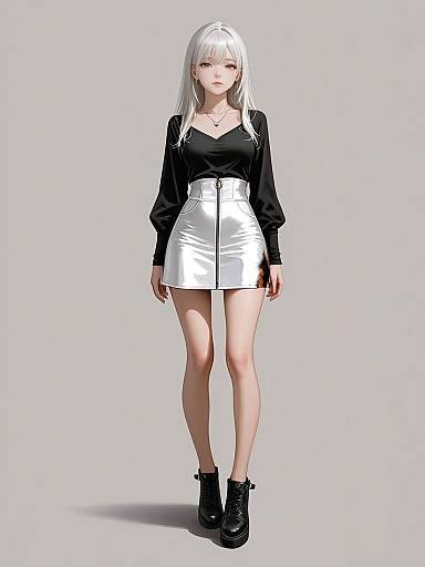 Chic Woman in Contemporary Fashion