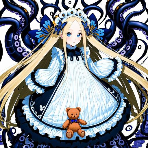 Illustration of Abigail williams (festival outfit) (fate), fate/grand order in the style of Rifyu