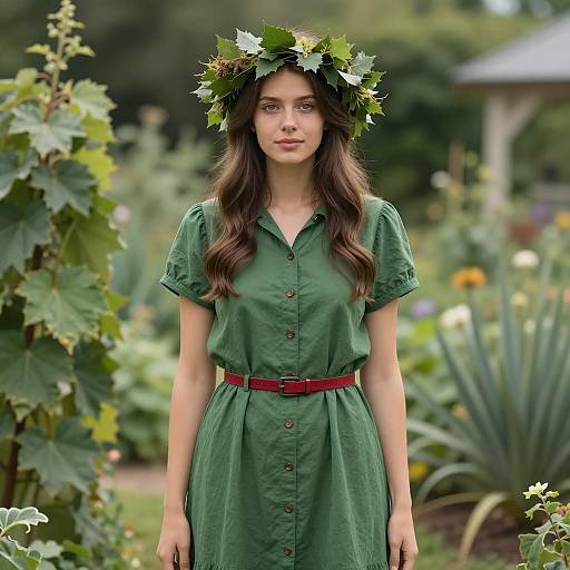 Boho Green Thumb Garden Costume Portrait