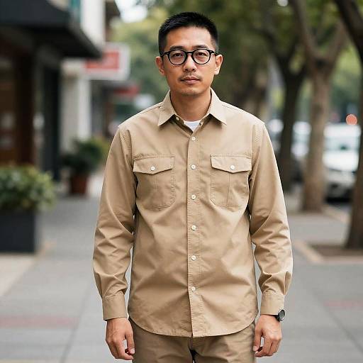 Stylish Asian Man in Casual Outfit