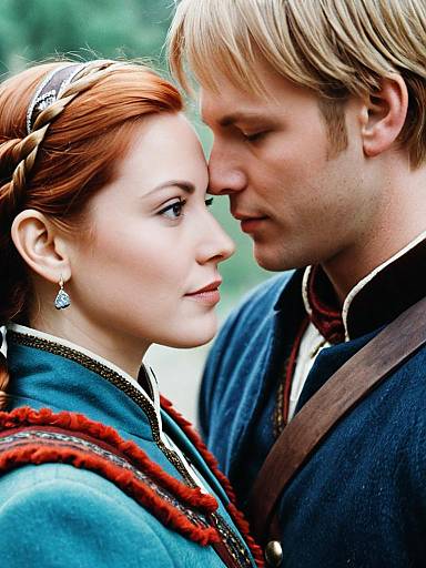 Romantic Couple in Anna and Kristoff Costumes