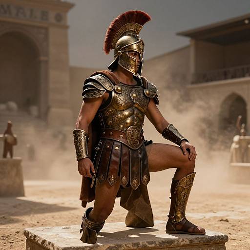American Gladiator in Bronze Armor