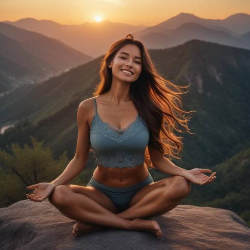 Serene Mother Nature Goddess at Sunset